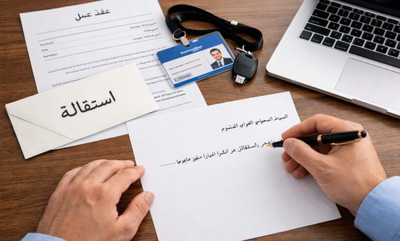 نموذج الاستقالة من القطاع الخاص