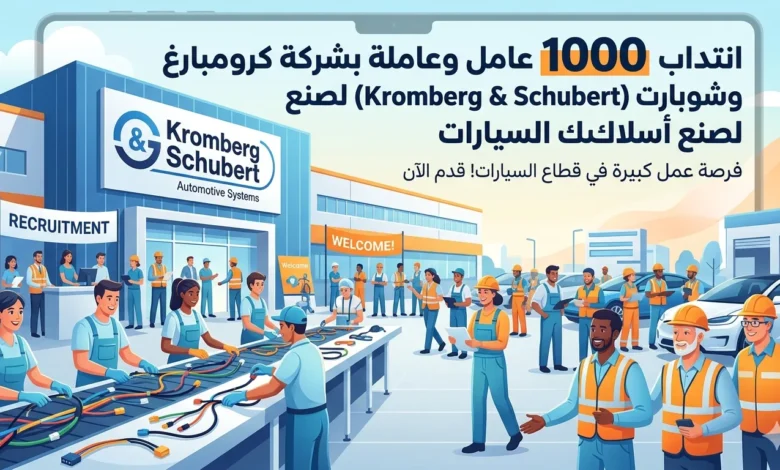 انتداب 1000 عامل وعاملة بشركة كرومبارغ وشوبارت (Kromberg & Schubert) لصنع أسلاك السيارات