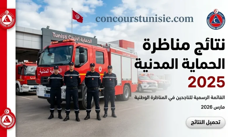 نتائج المرحلة الأولى لمناظرة ملازمين أول بالحماية المدنية 2025