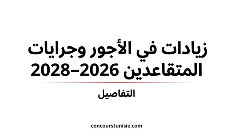 زيادات في الأجور وجرايات المتقاعدين 2026–2028 – عروض الشغل في تونس 2026
